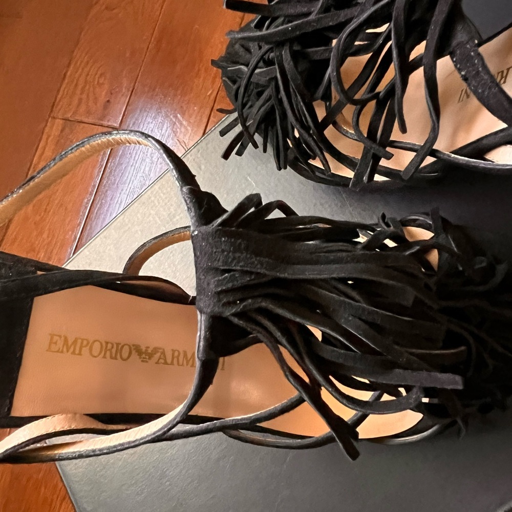 EMPORIO ARMANI   Velvet sandal, original - Picture 2 of 5